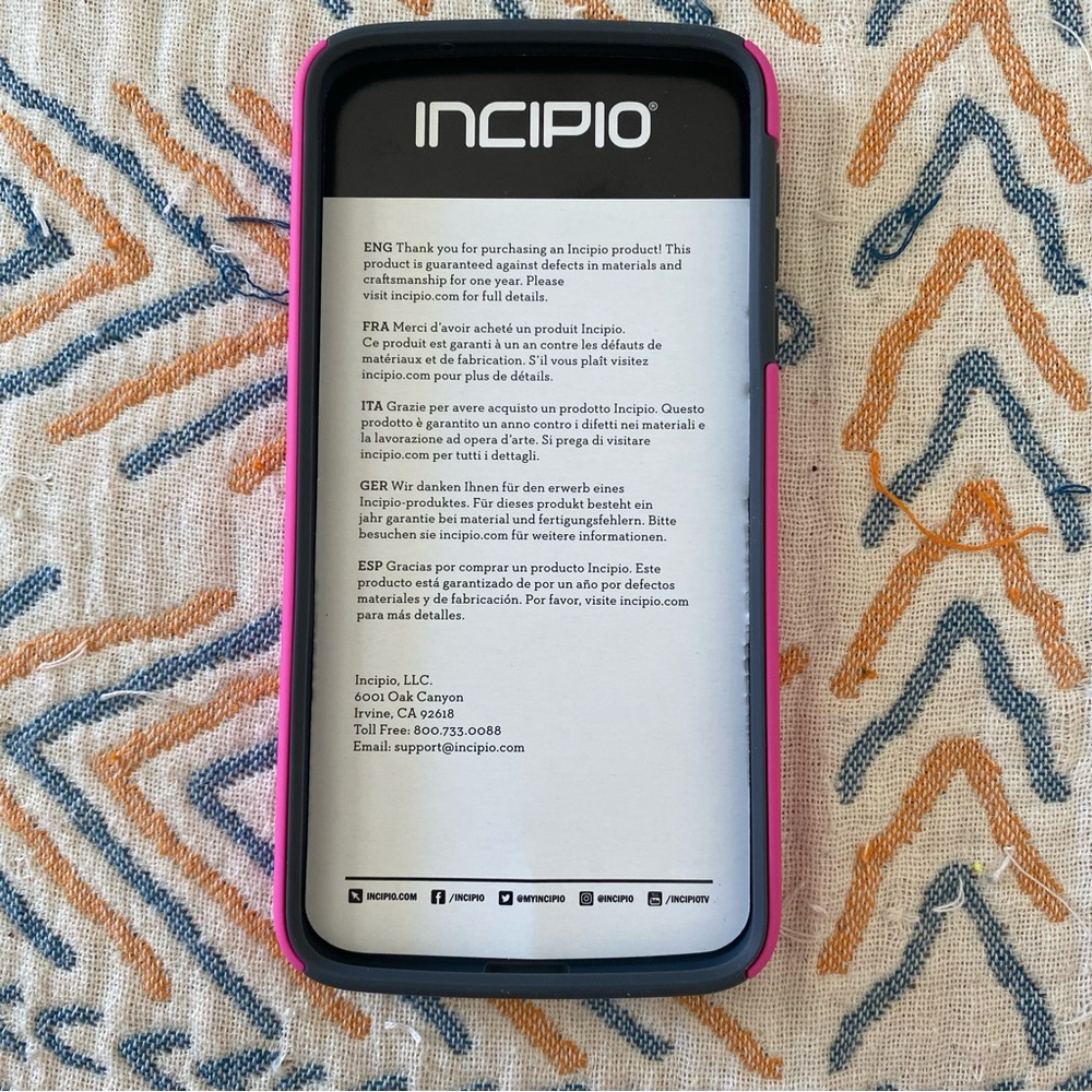 INCIPIO M4De Moto Z Force Droid Edition Hot Pink and Gray Phone Case - Picture 3 of 6